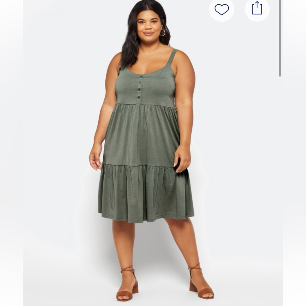 Olive Astrid Button Detail Tiered Dress - 🥂 sale!